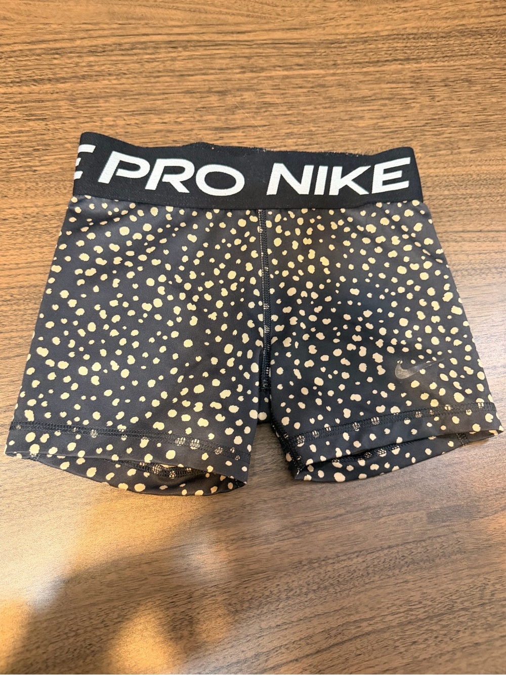 Nike Pro Black and Gold Training Shorts